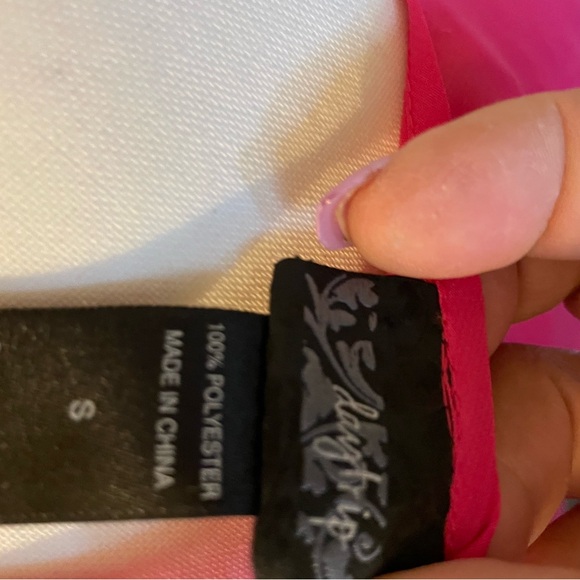 DayTrip from Buckle sheer pink tank with snake print and gold&black sequins! Sm - Picture 7 of 8